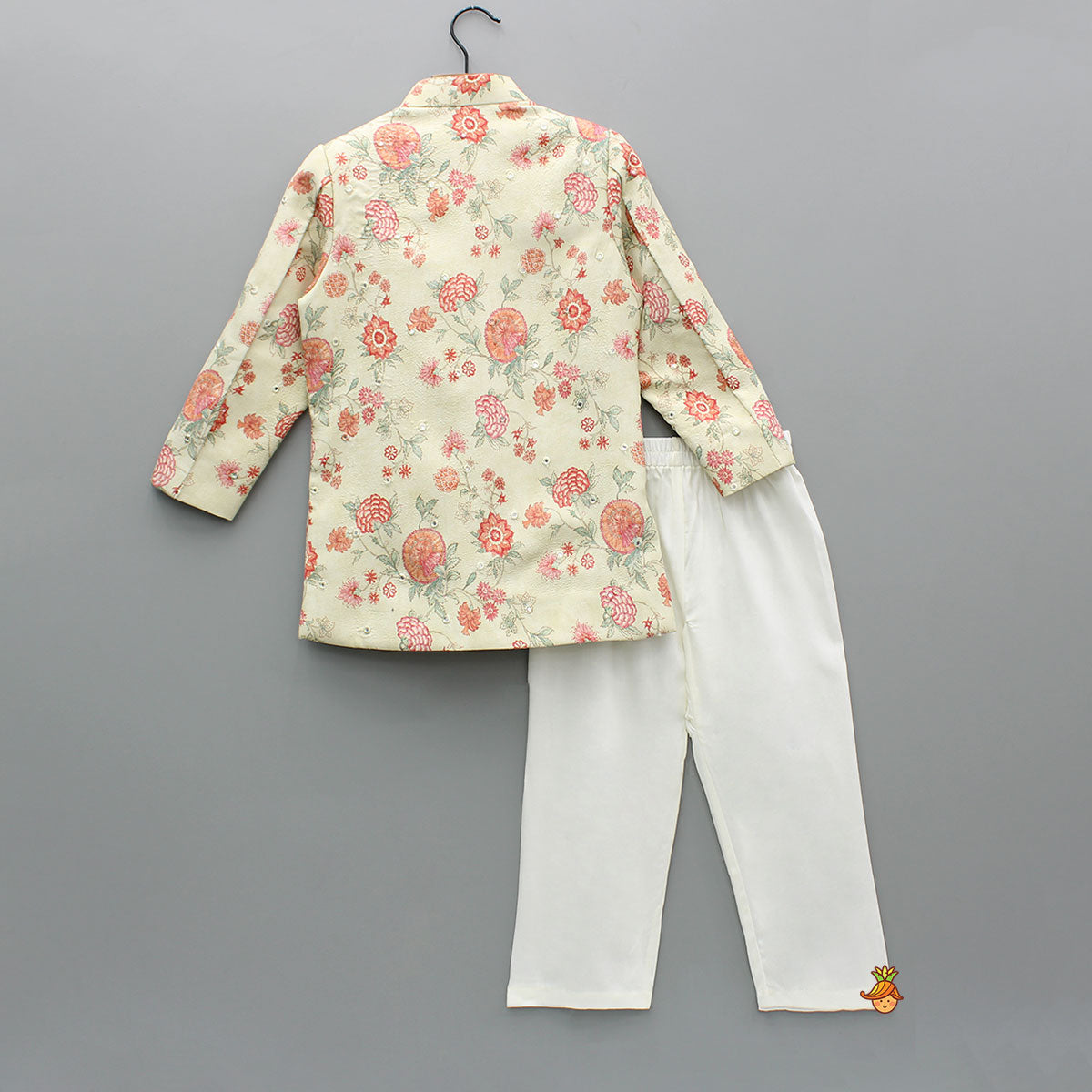 Floral Multicolour Printed Sherwani And Pyjama