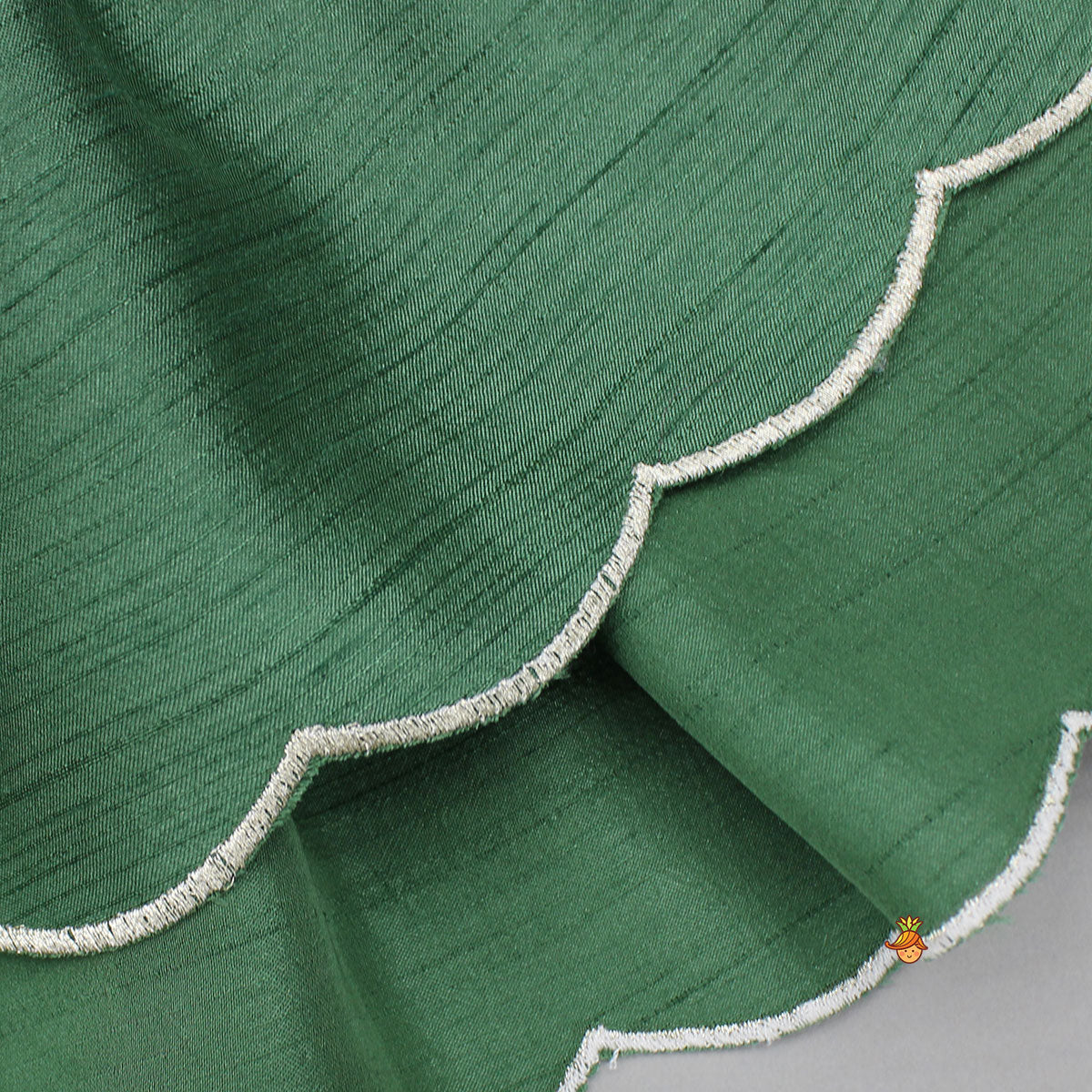 Green Embroidered Kurti And Tulip Dhoti