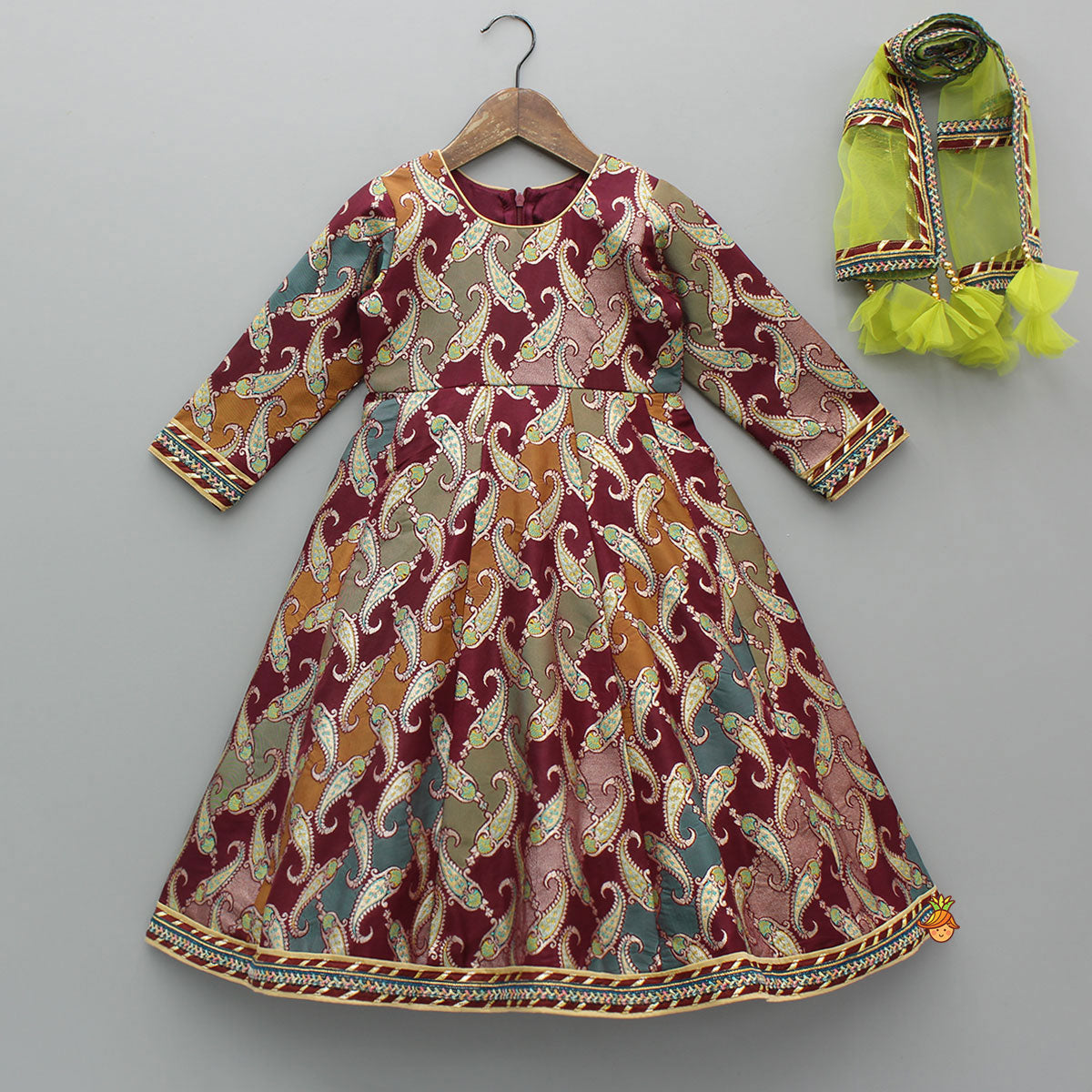 Beautiful Brocade Anarkali With Dupatta