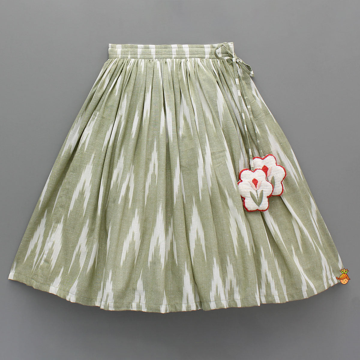 Peter Pan Collar Embroidered Top With Flared Lehenga