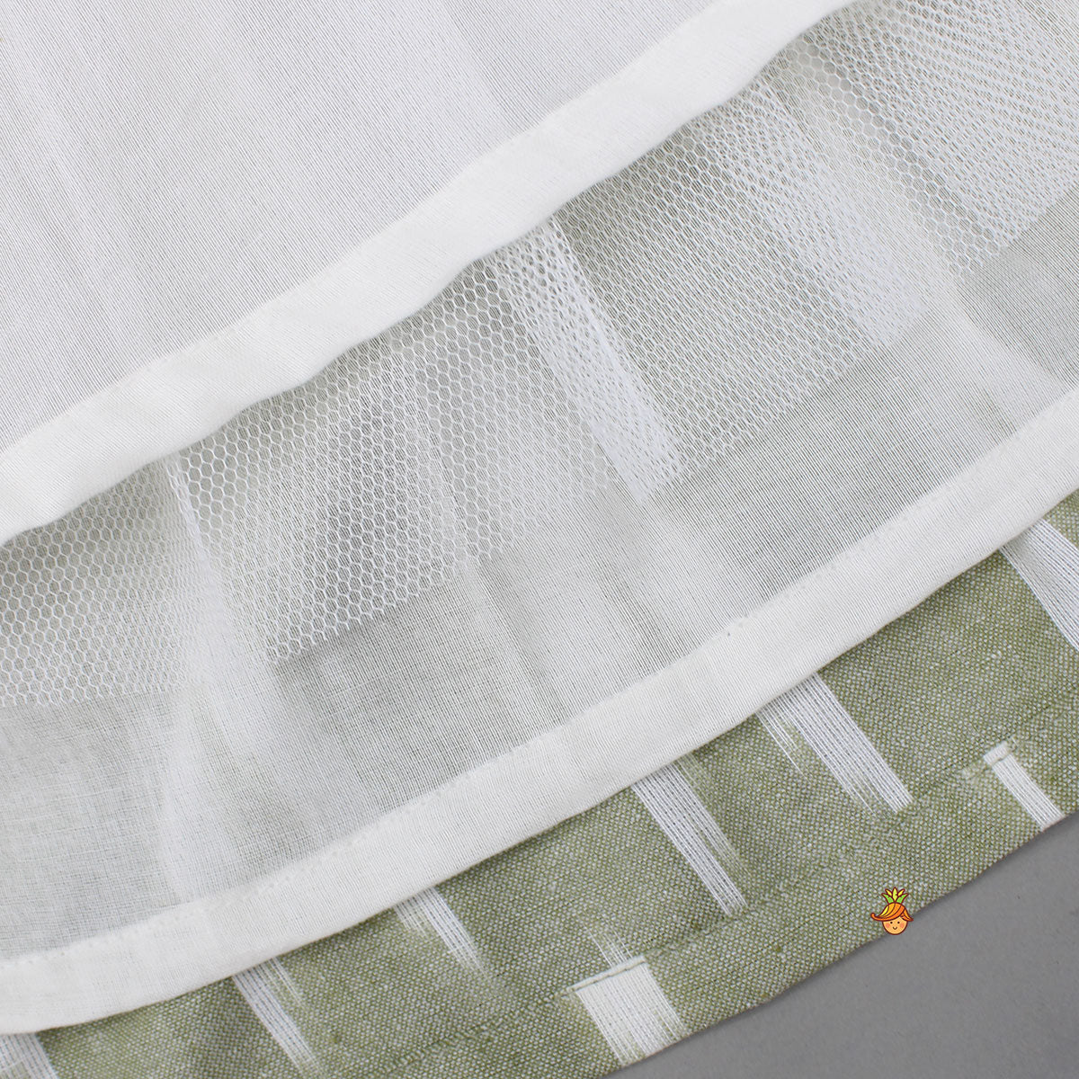 Peter Pan Collar Embroidered Top With Flared Lehenga