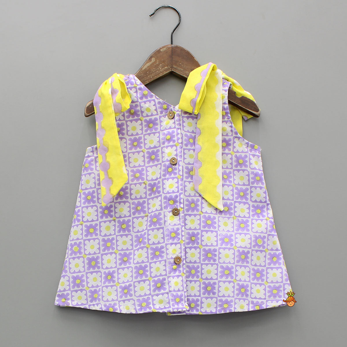 Multicolour Hand Block Floral Printed Top And Shorts