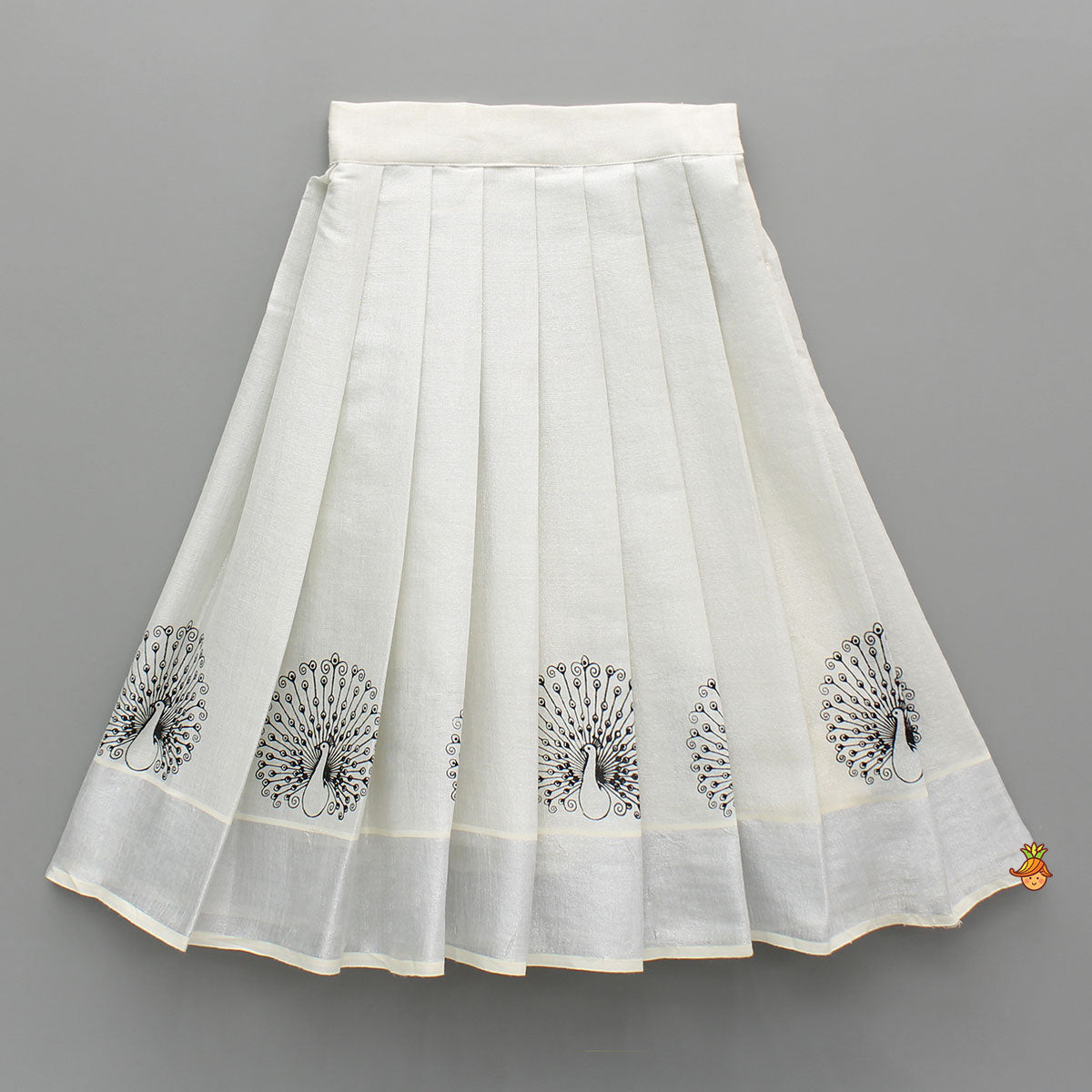 Black Top With Pleats Detailing And Pleated Lehenga