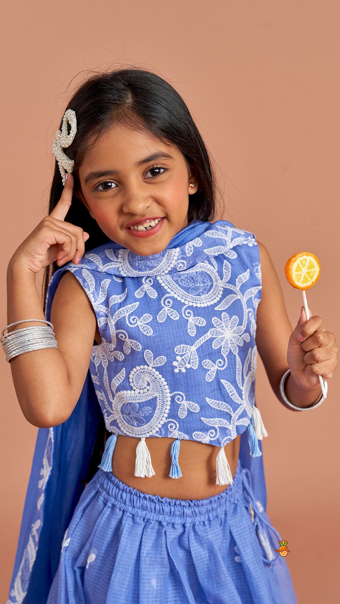 Embroidered And Embellished Top With Lehenga And Dupatta