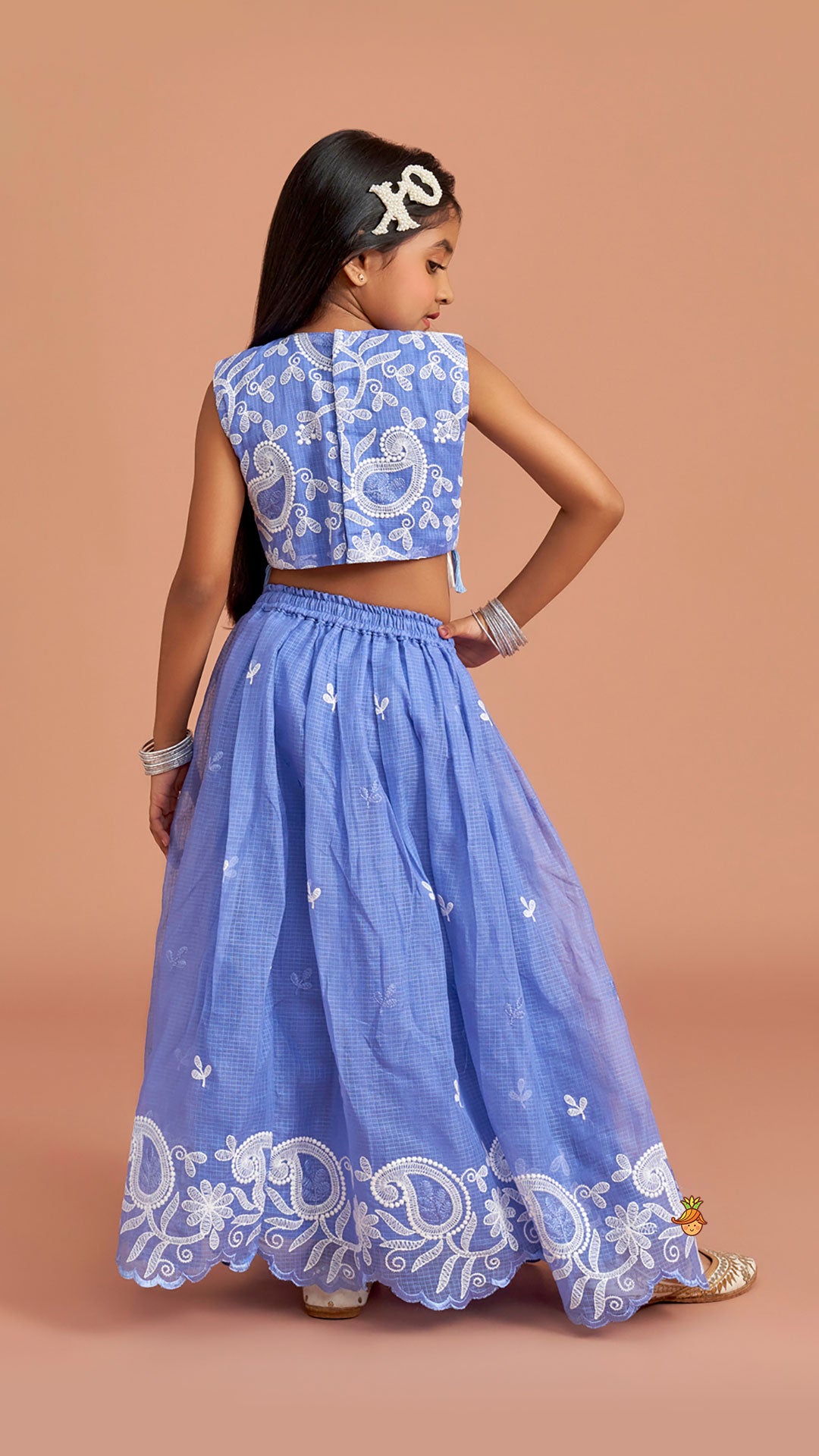 Embroidered And Embellished Top With Lehenga And Dupatta