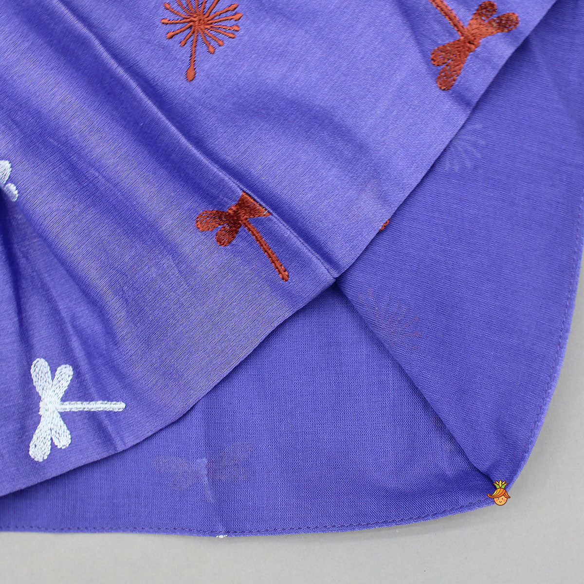Cream Kurta With Purple Embroidered Jacket And Pyjama