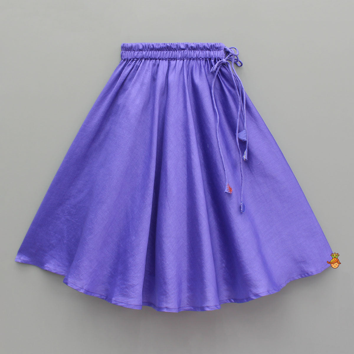 Purple Embroidered Top And Lehenga
