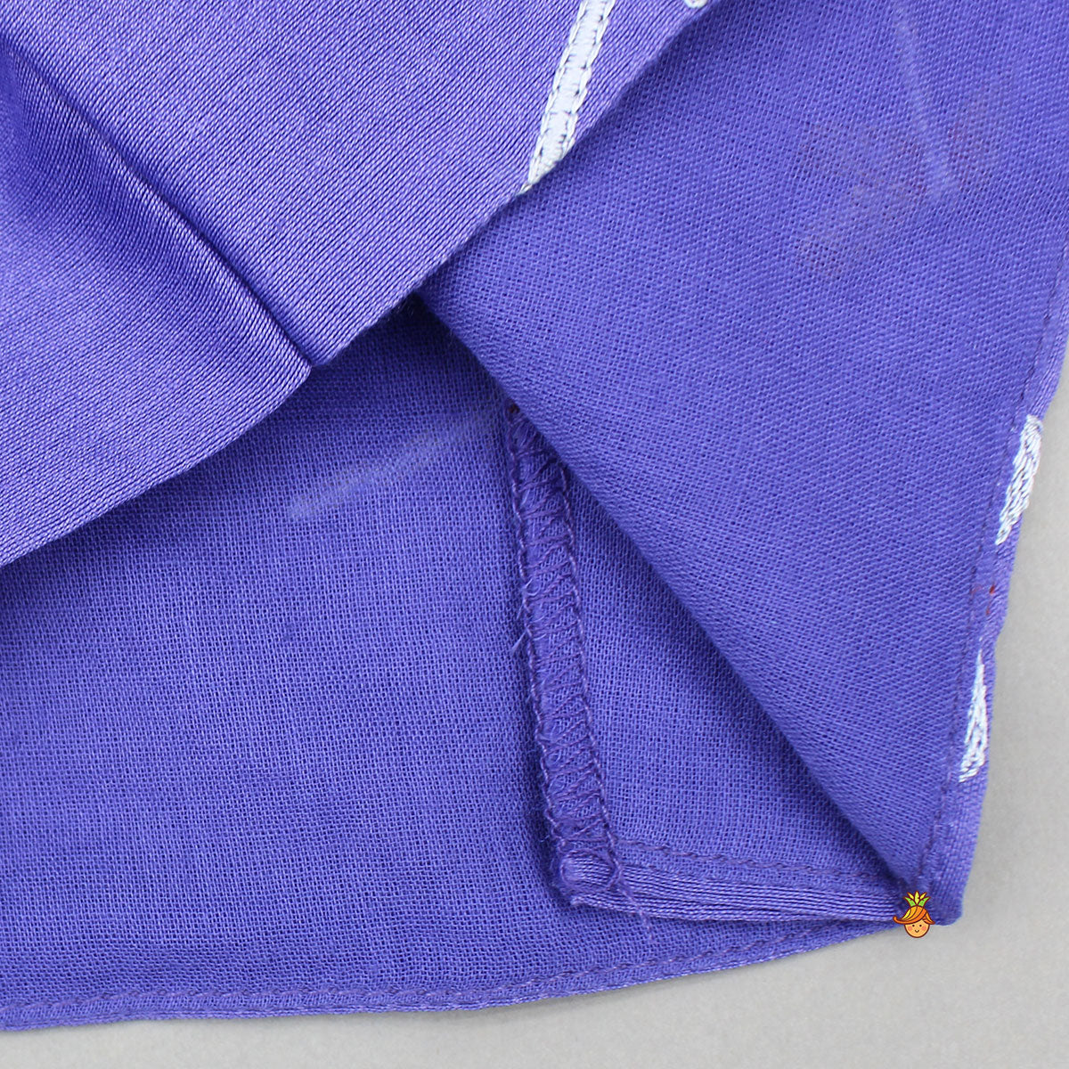 Purple Embroidered Top And Lehenga