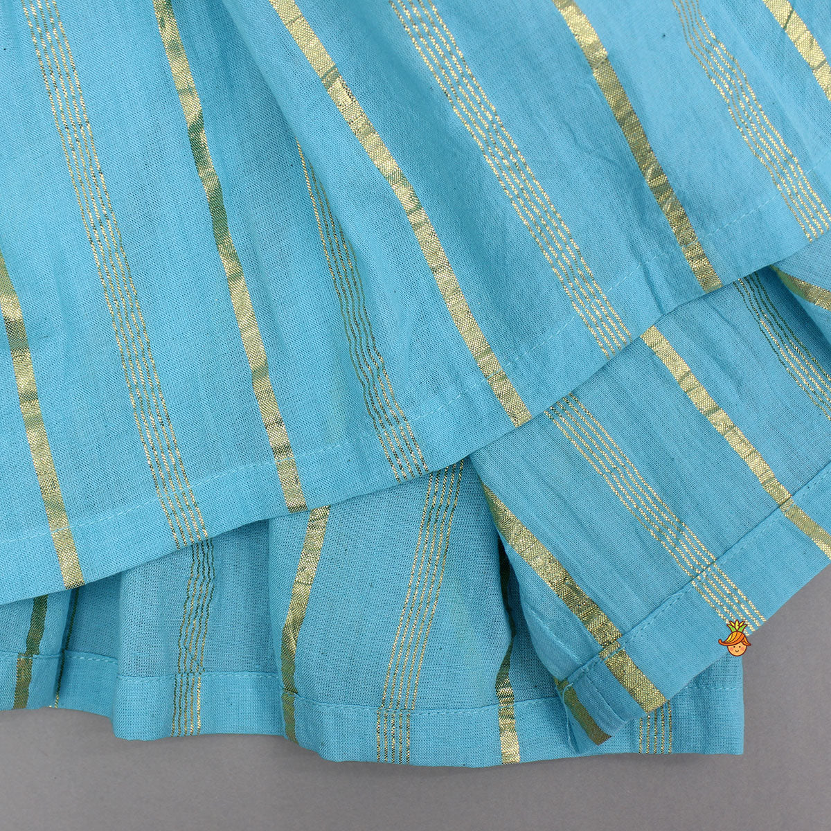 Blue Embellished Kurti And Pant With Dupatta
