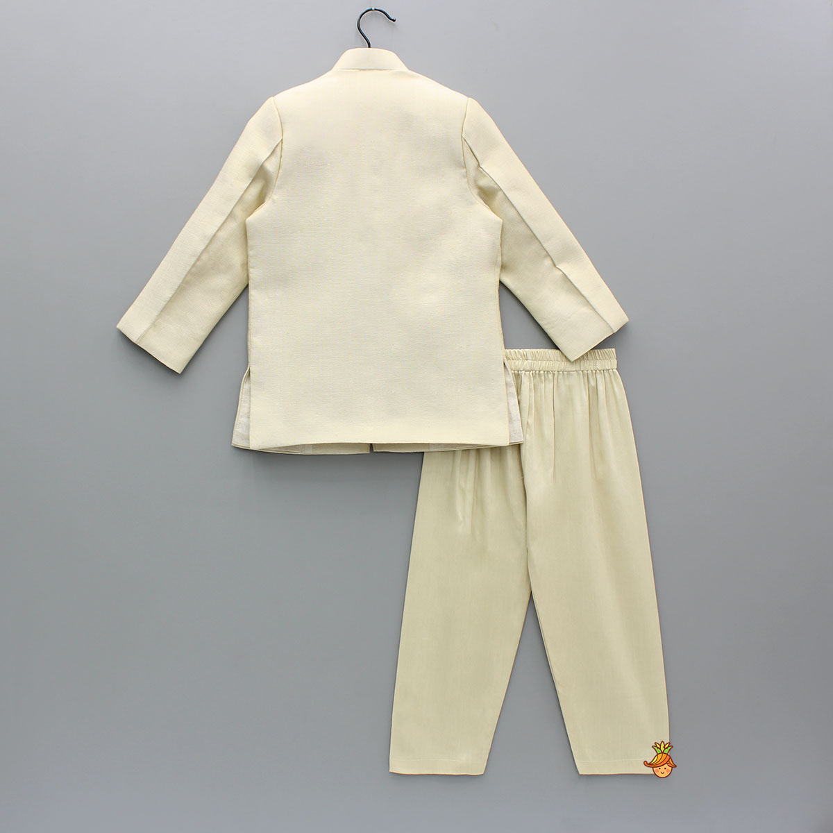 Beige Embroidered Sherwani and Pyjama