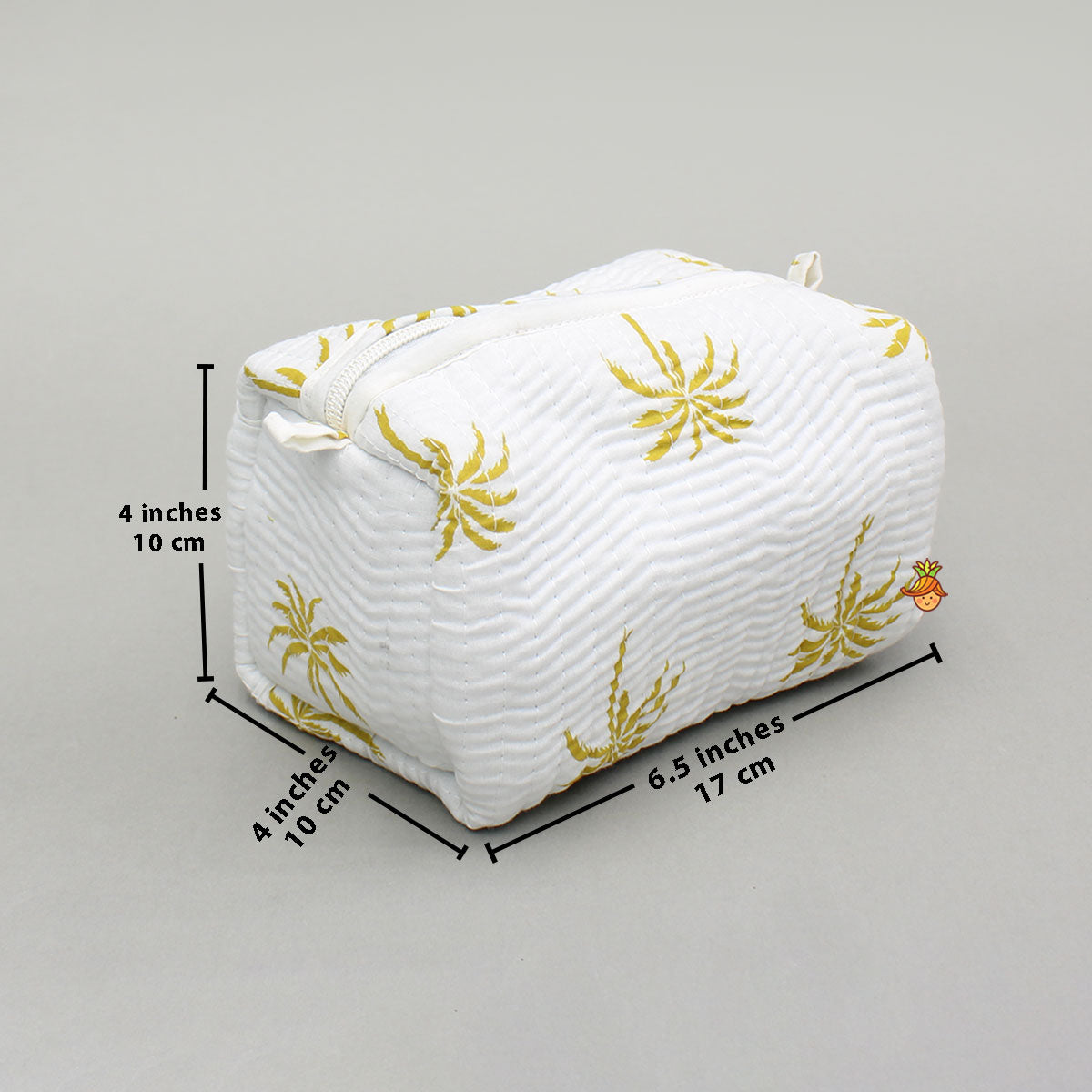 Tree Printed White Pouch Bags - Set Of 2