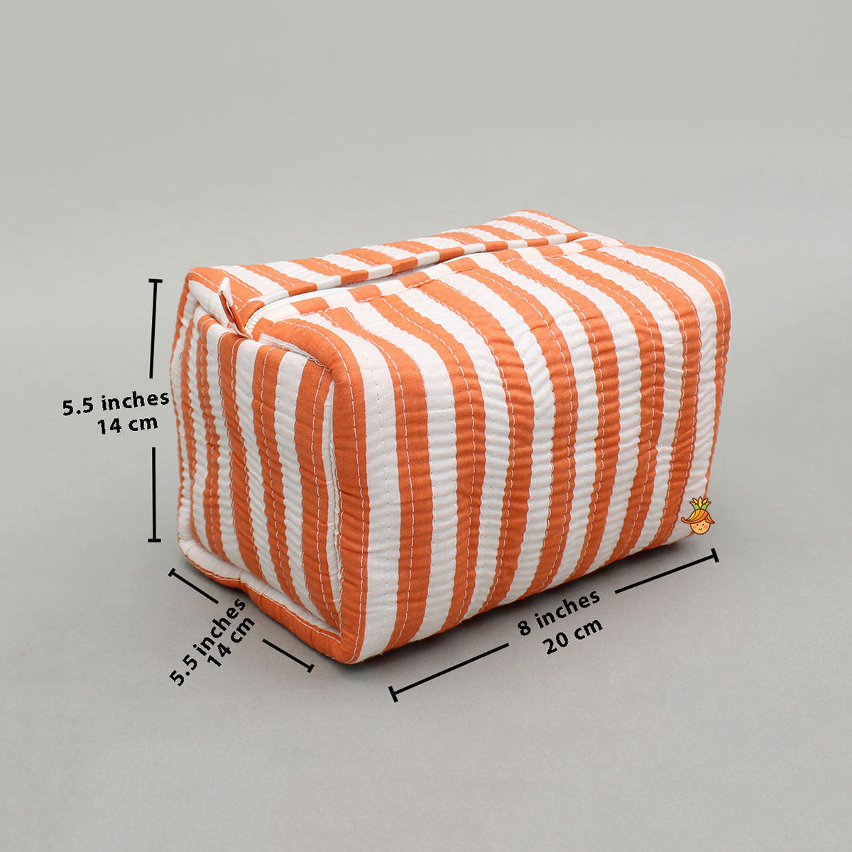 Striped Printed Pouch Bags - Set Of 2