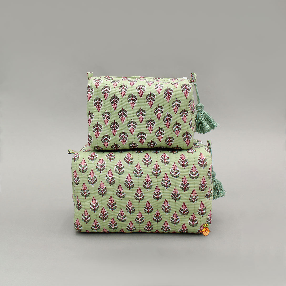 Fringe-Detailed Pouch Bags - Set Of 2