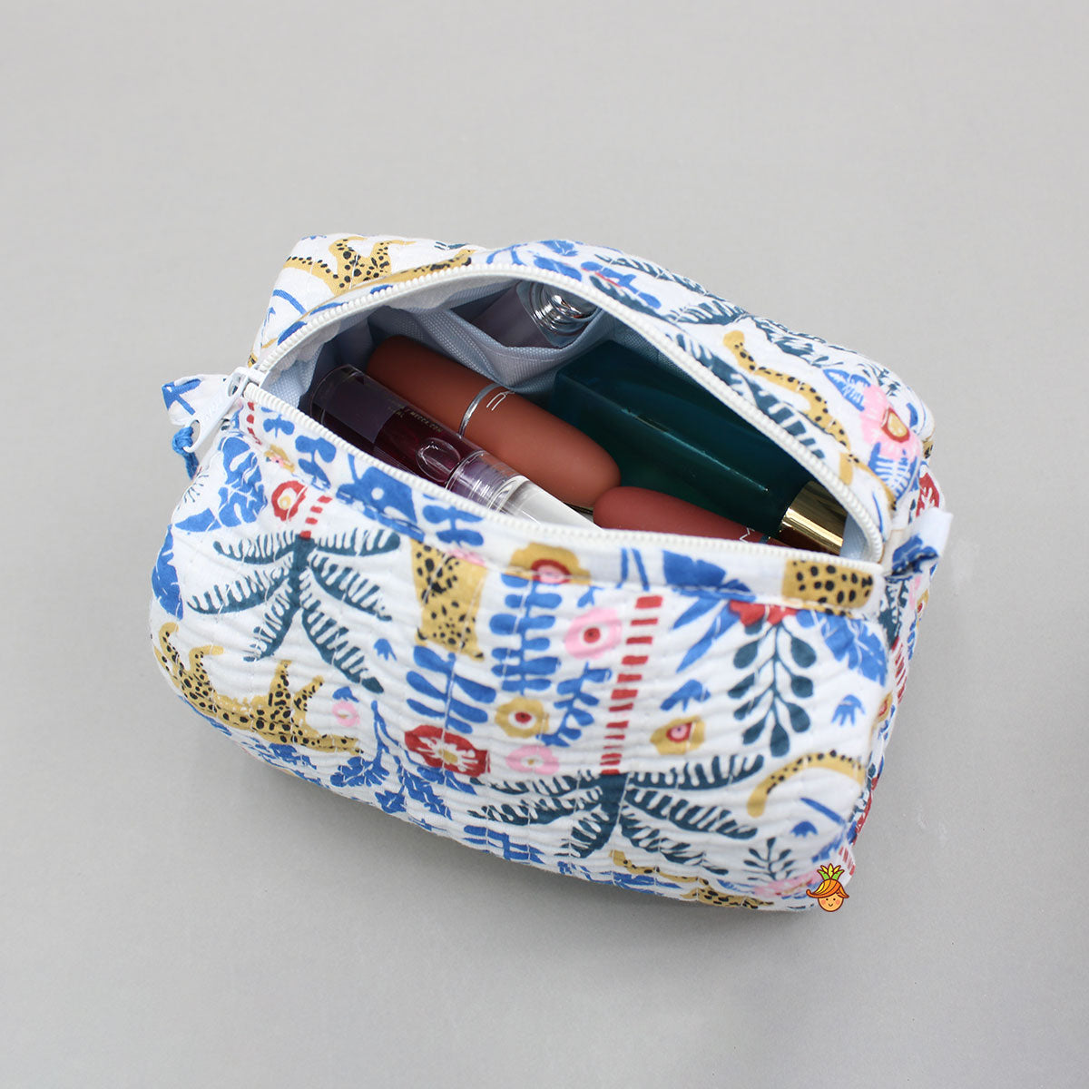 Jungle-Themed Printed Pouch Bags - Set Of 2