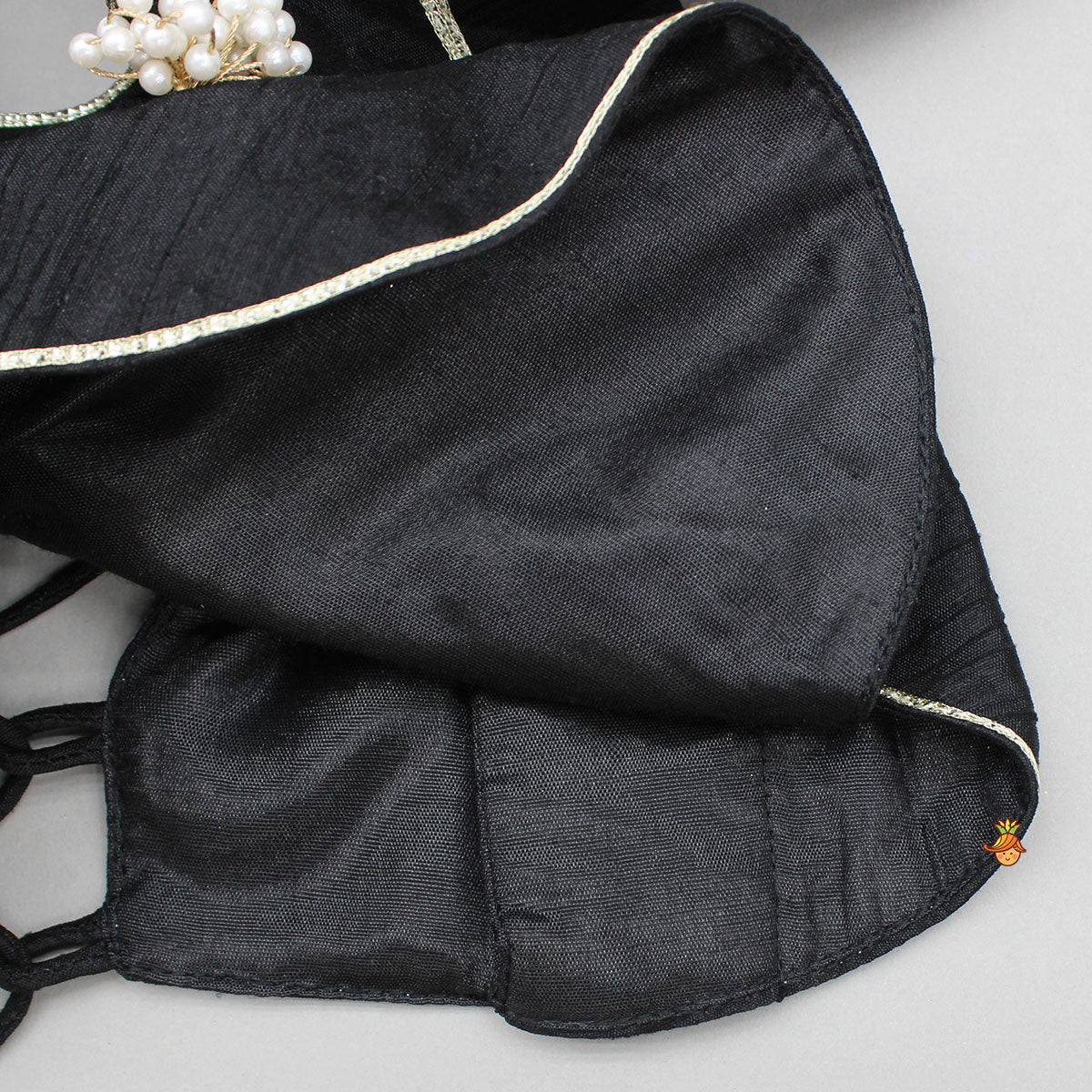 Black Embroidered Top And Lehenga With Dupatta