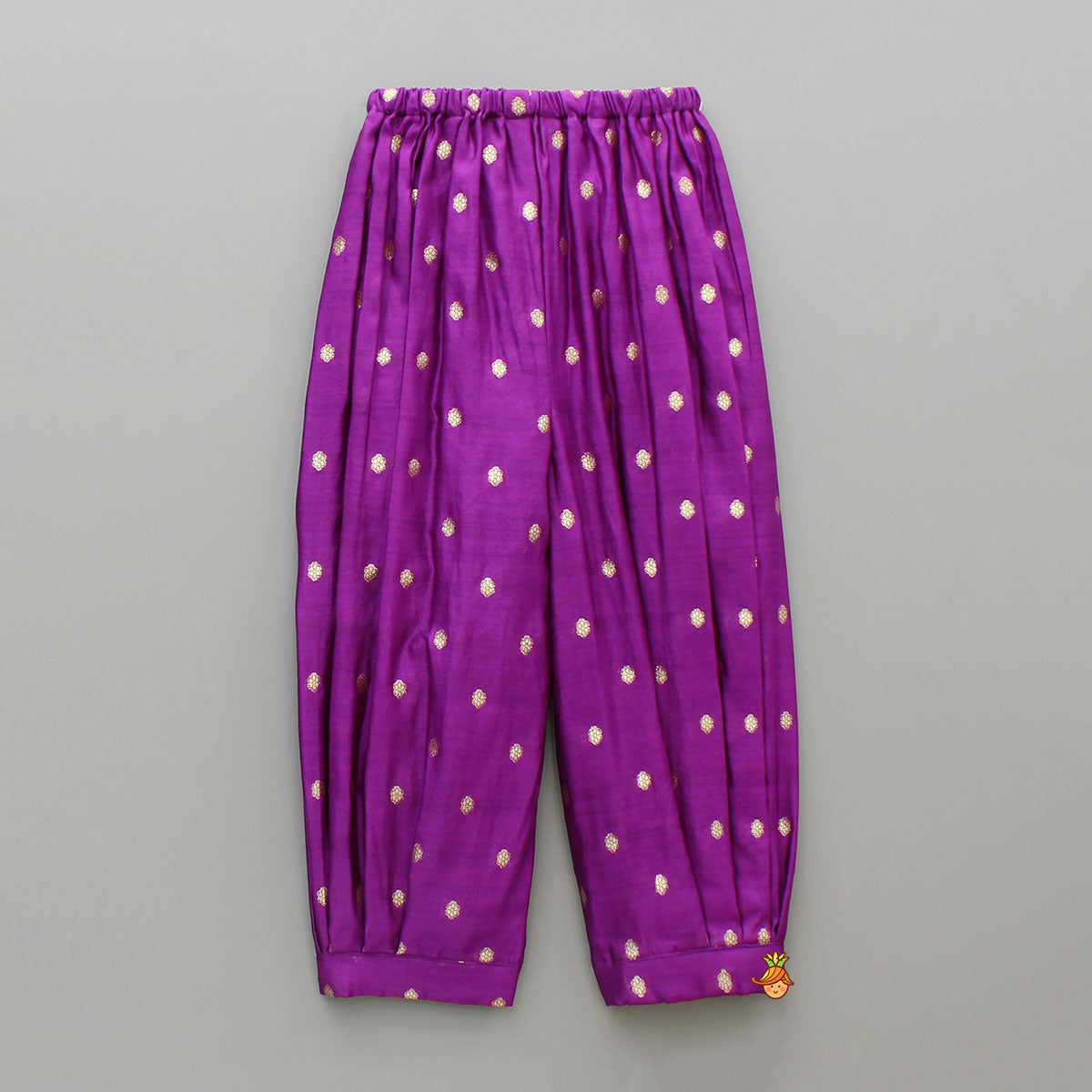 Purple Angarkha Style Kurti And Salwar