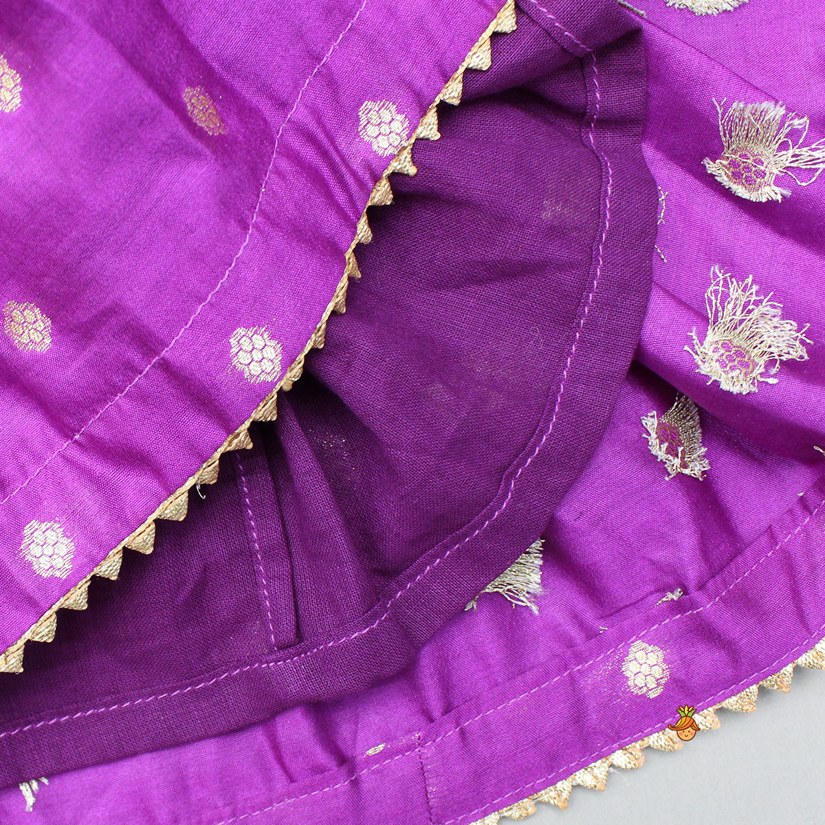 Purple Angarkha Style Kurti And Salwar