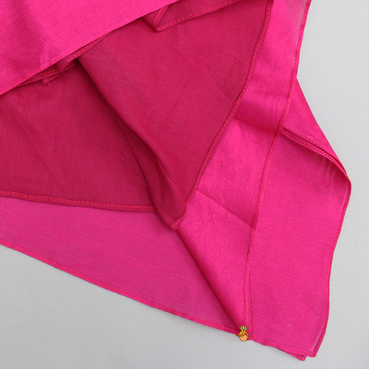 Pink Embroidered Kaftan Style Kurti And Palazzo