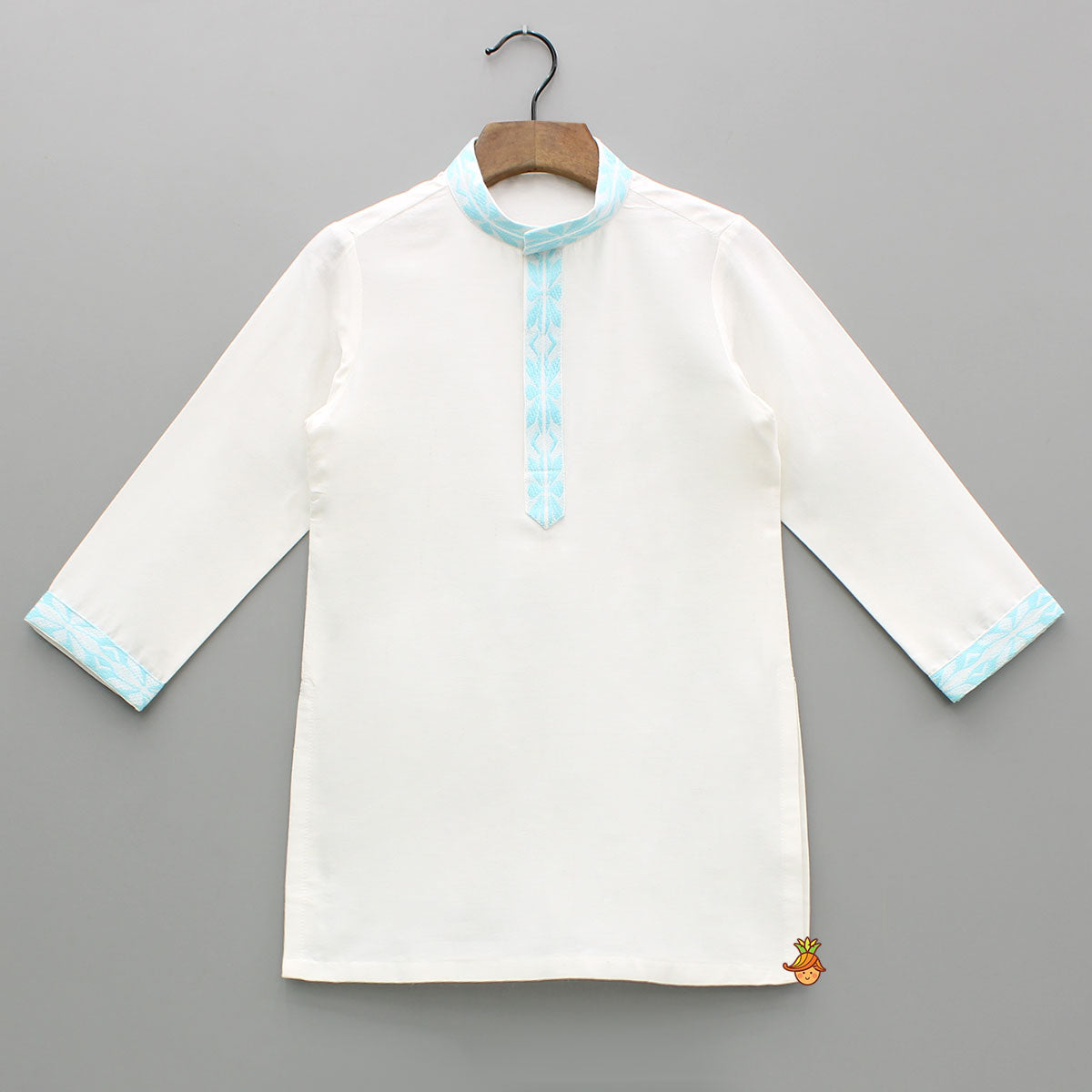 Off White Kurta And Jacket With Pyjama