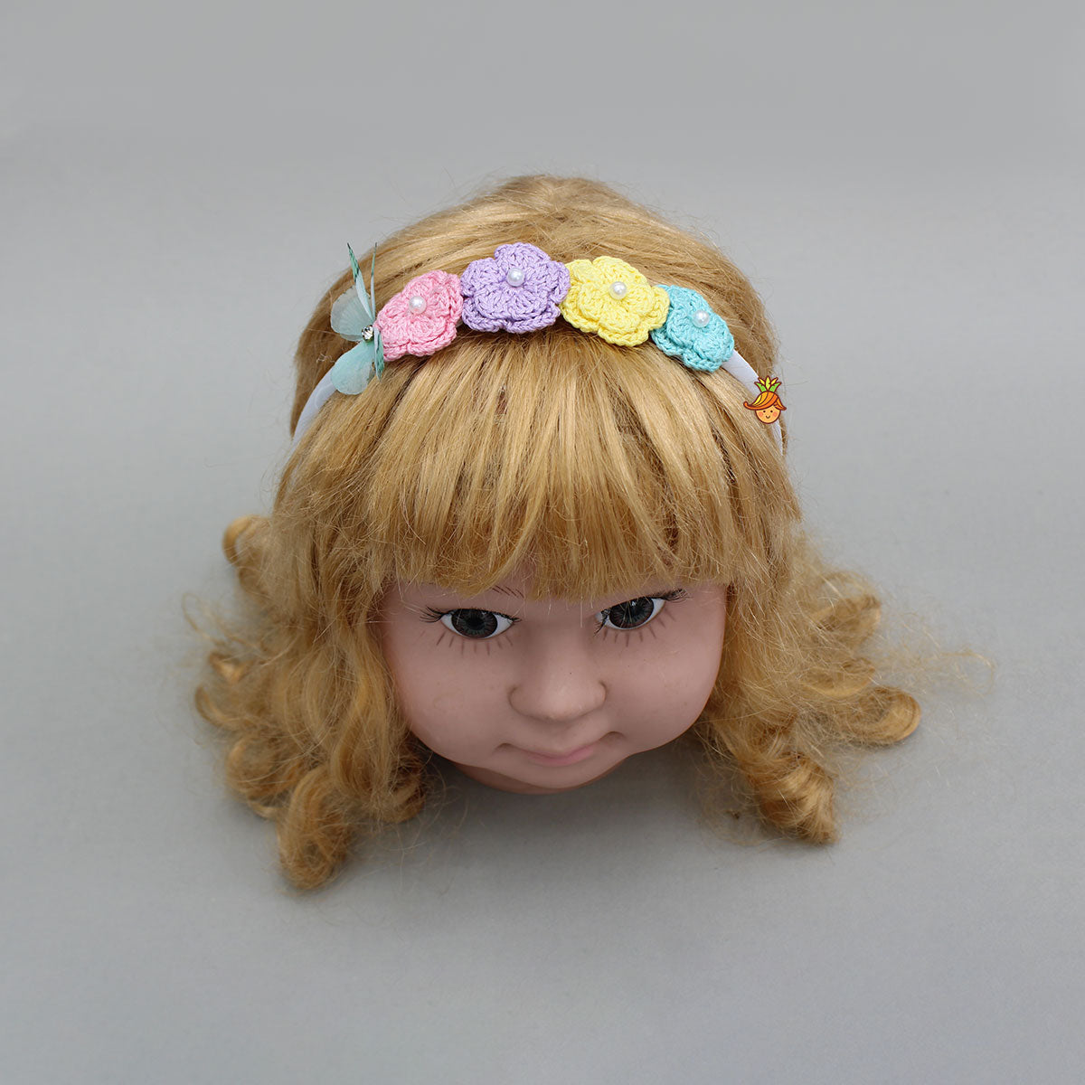 Colourful Artificial Flower And Butterfly Embellished Hairband