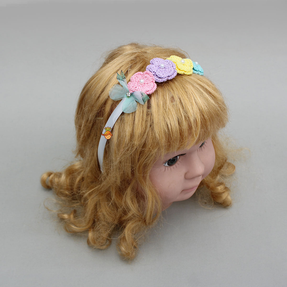 Colourful Artificial Flower And Butterfly Embellished Hairband