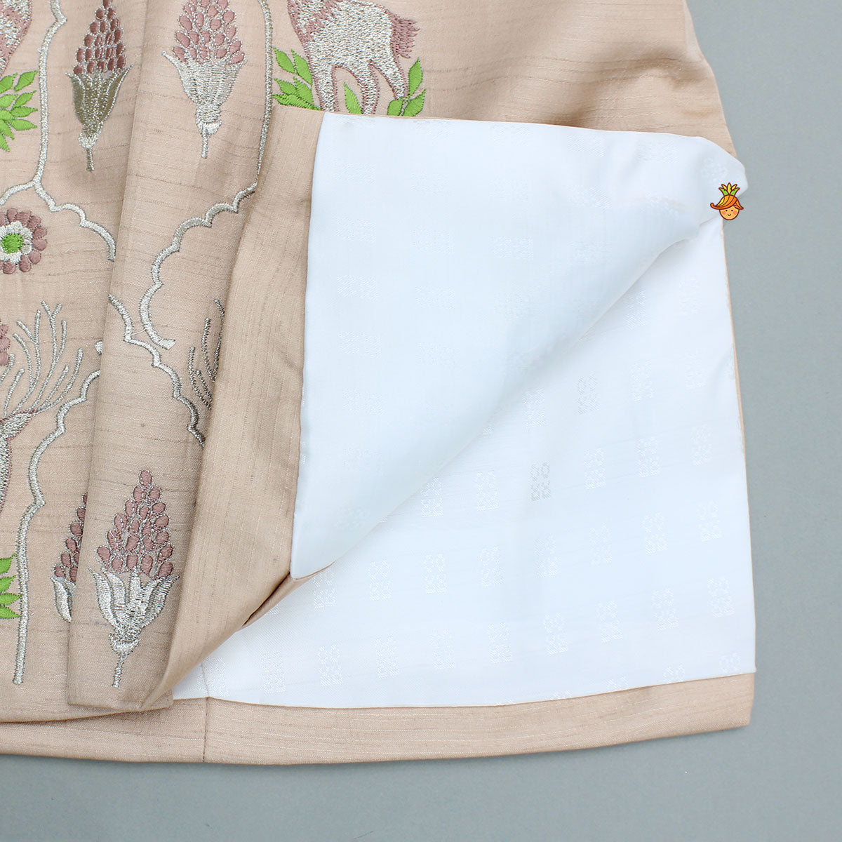 Peach Embroidered Sherwani And Pyjama