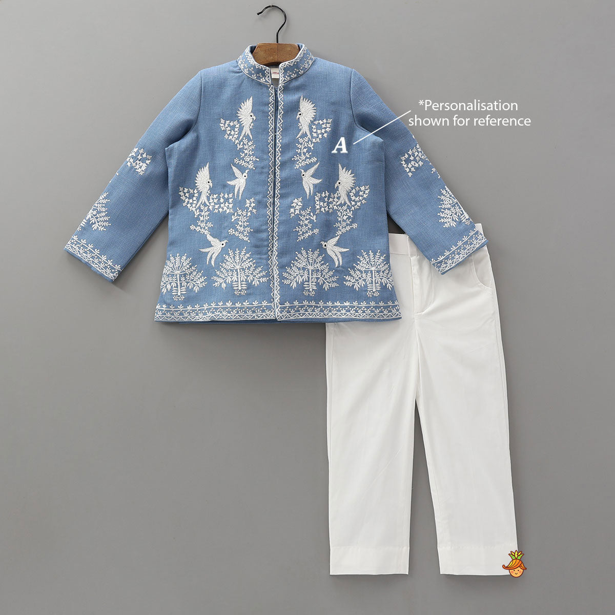 Bird Embroidered Sherwani And Pant