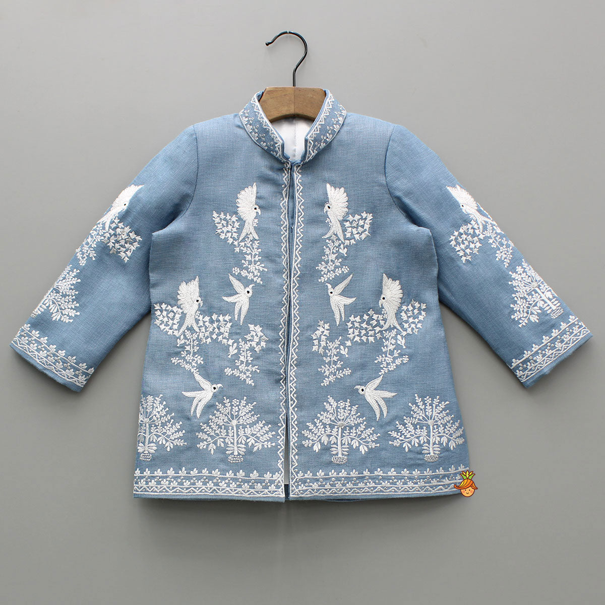 Bird Embroidered Sherwani And Pant