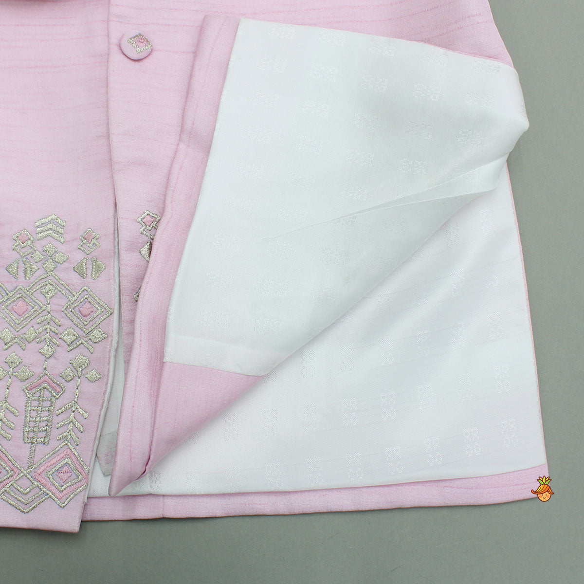 Pink Embroidered Sherwani And Pyjama