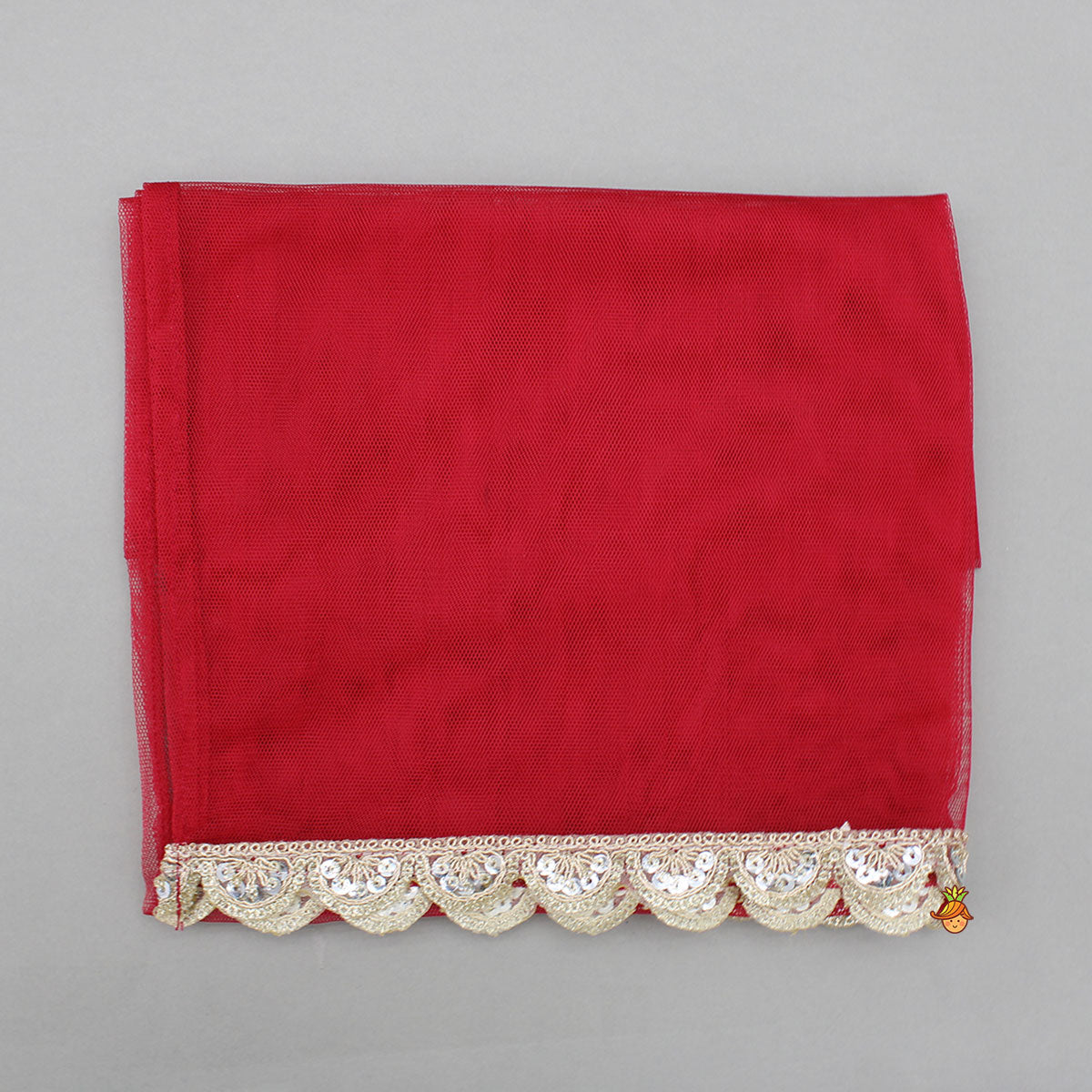 Beautiful Patola-Printed Angarkha Style Red Kurti And Dhoti With Dupatta