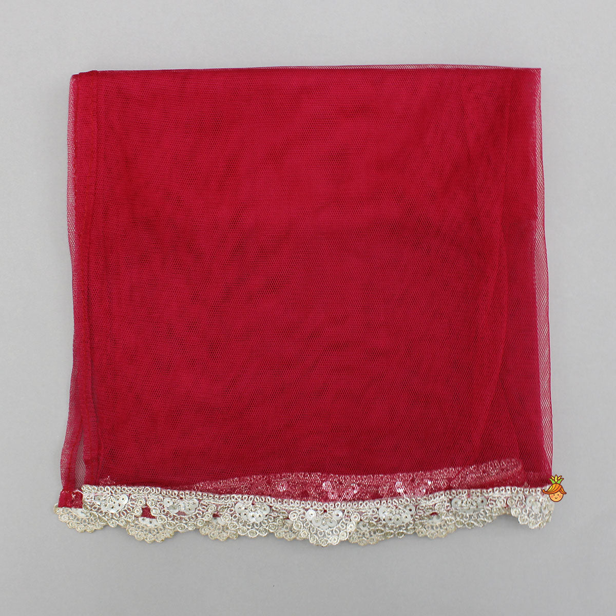 Beautiful Patola-Printed Angarkha Style Red Kurti And Dhoti With Dupatta