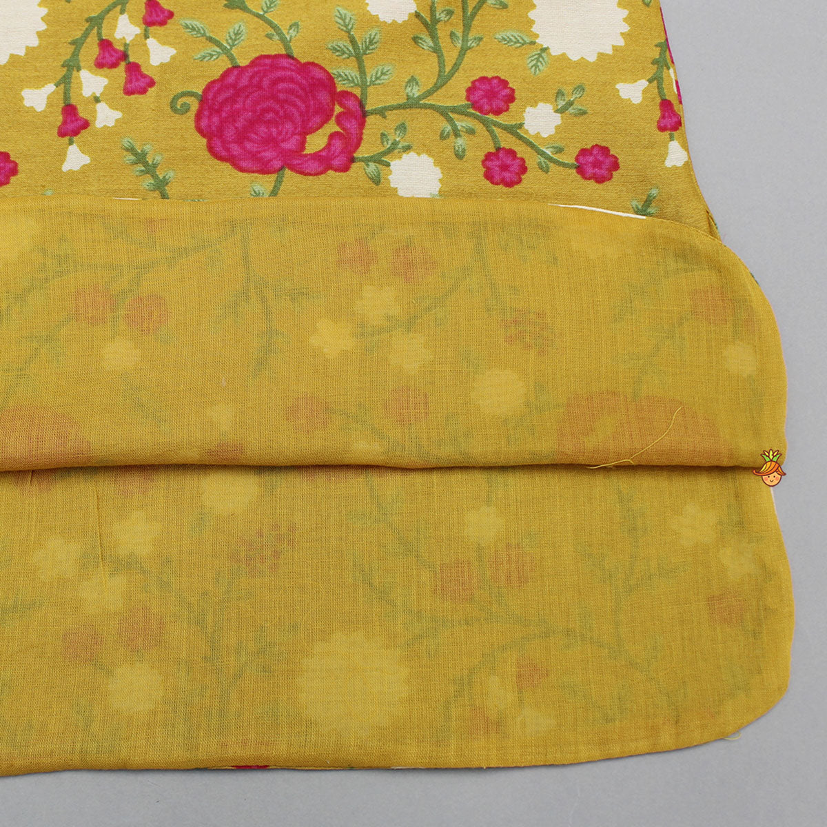 Mustard Floral Chanderi Kurta And Salwar