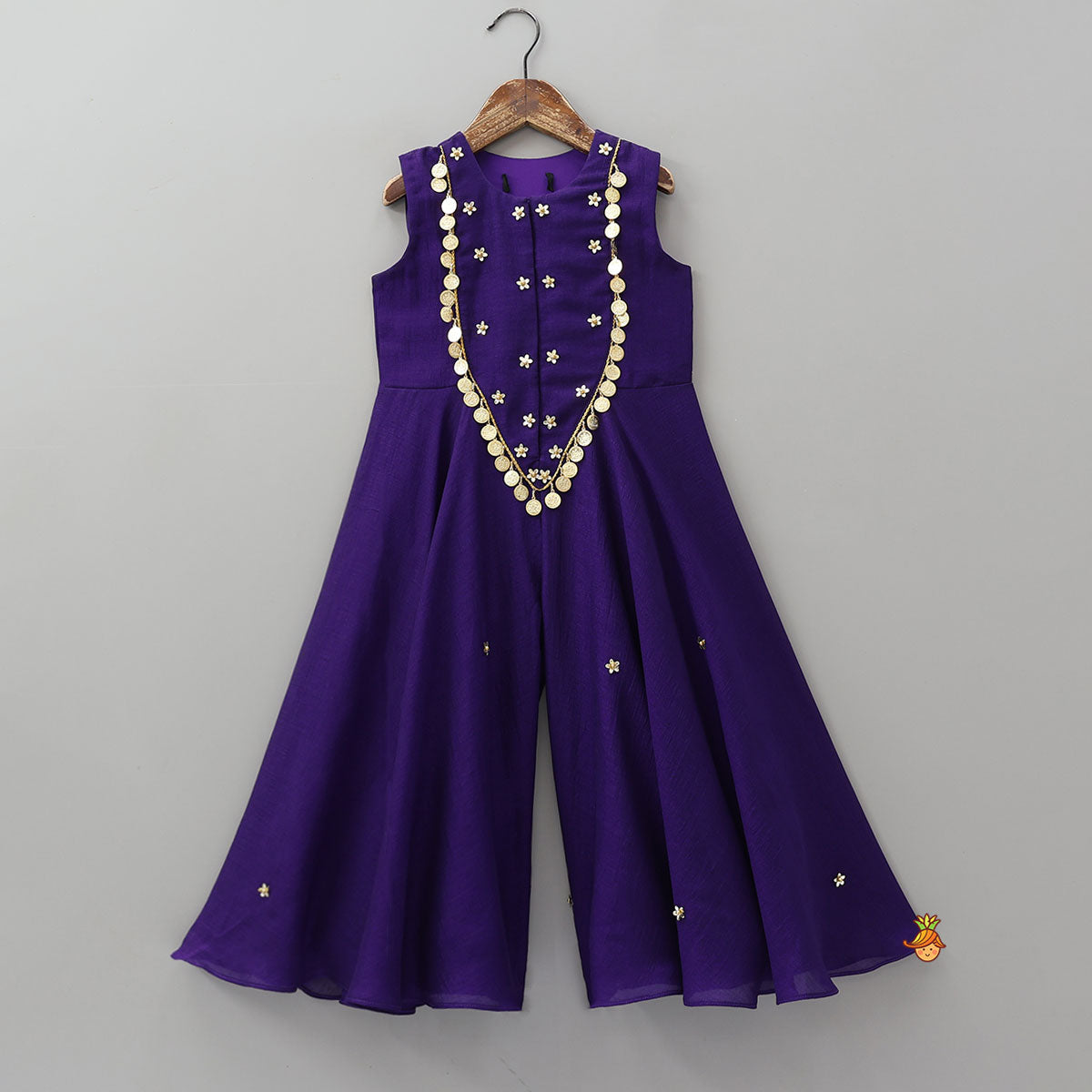 Ethnic Adorned Flowy Jumpsuit