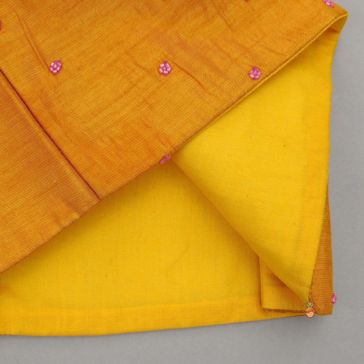 Floral Embroidered Halter Neck Top With Flared Lehenga And Bow Hair Clip With Potli Bag