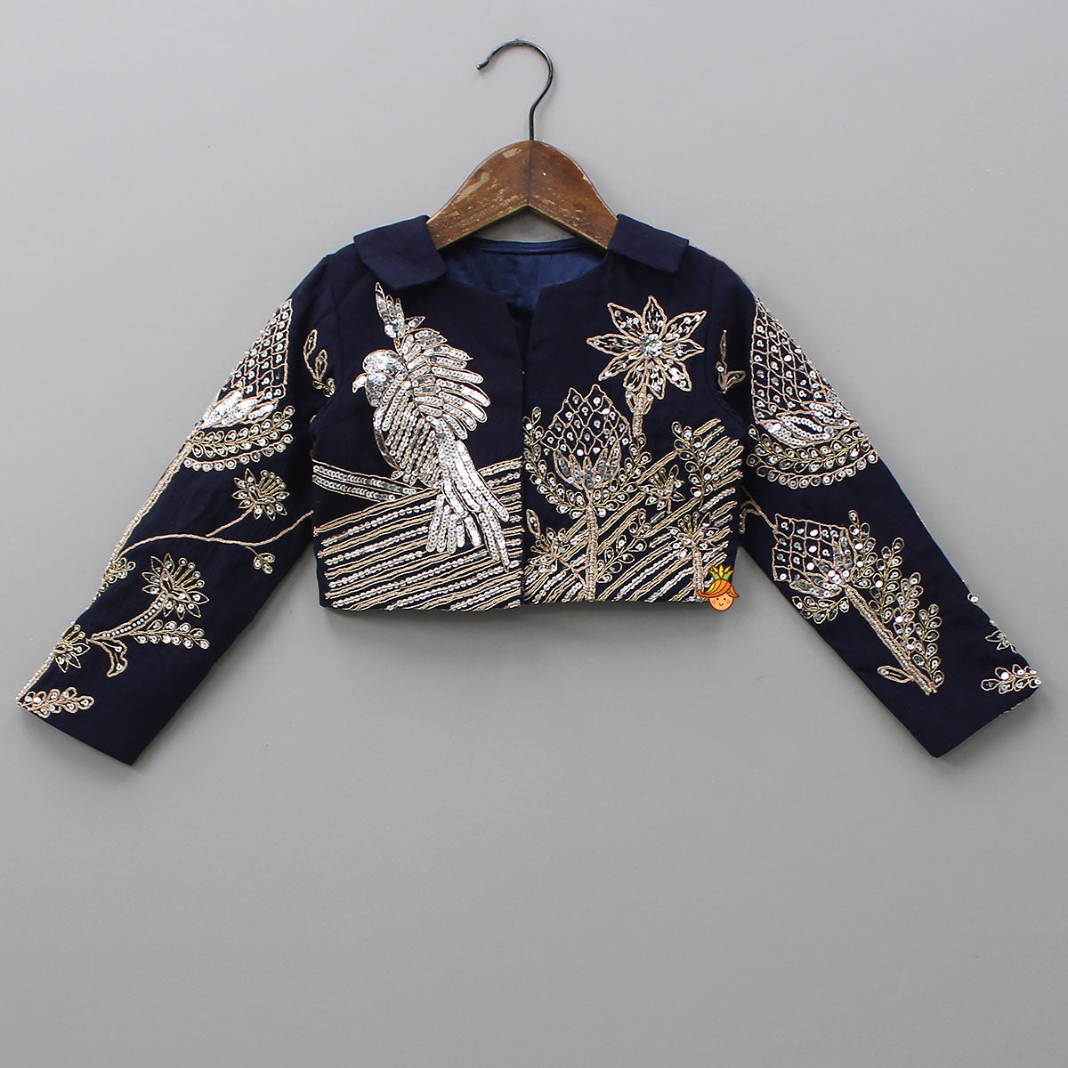 Heavy Embroidered Blue Top And Lehenga