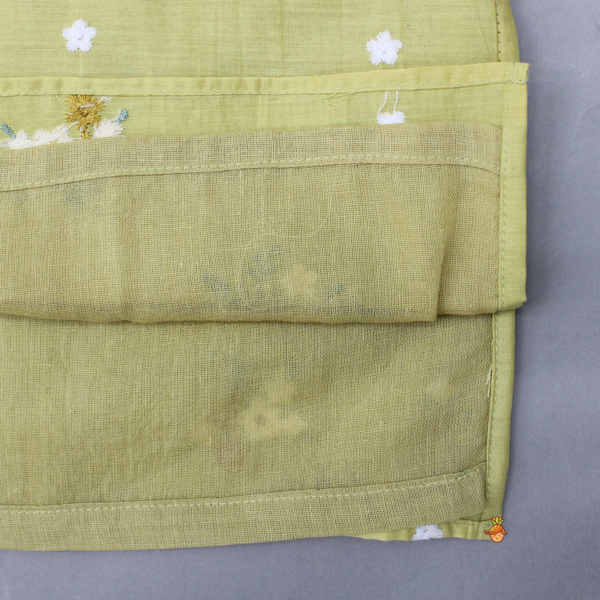 Yellow Floral Embroidered Chanderi Kurta With Pyjama