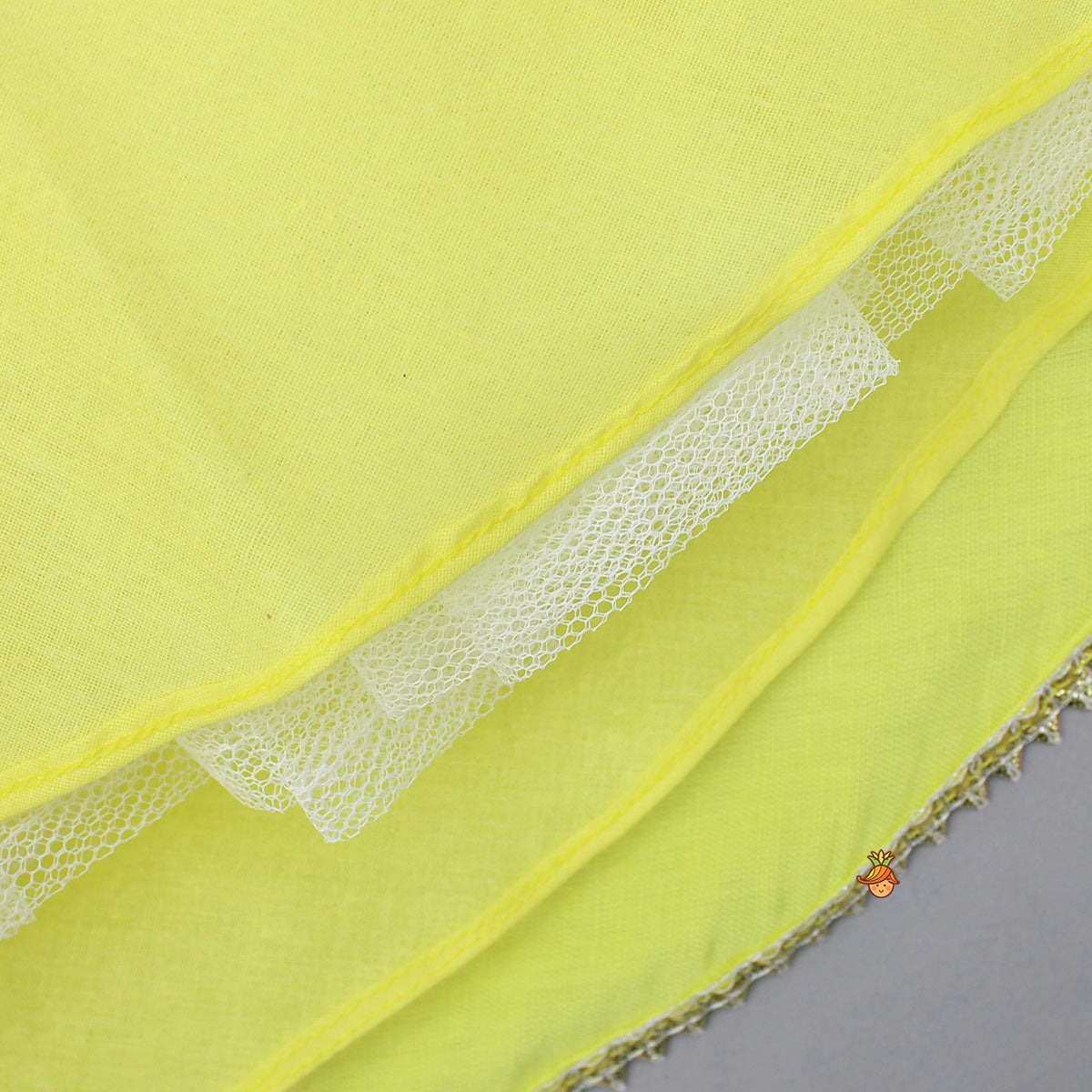 Yellow Beaded Embroidery Top With Lehenga