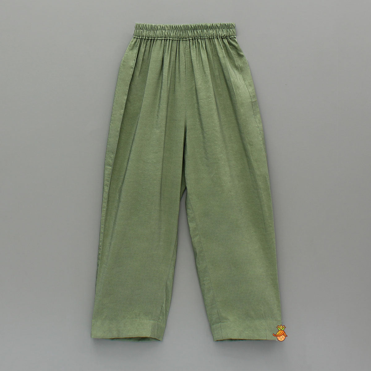 Green Embroidered Silk Kurta With Matching Silk Pyjama