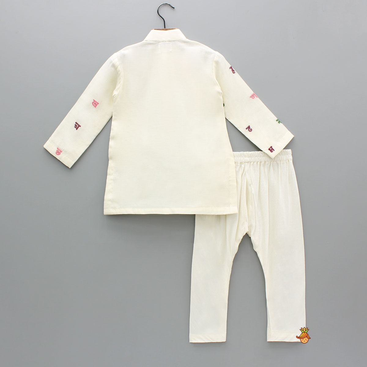 Alphabet Embroidery Kurta And Pyjama
