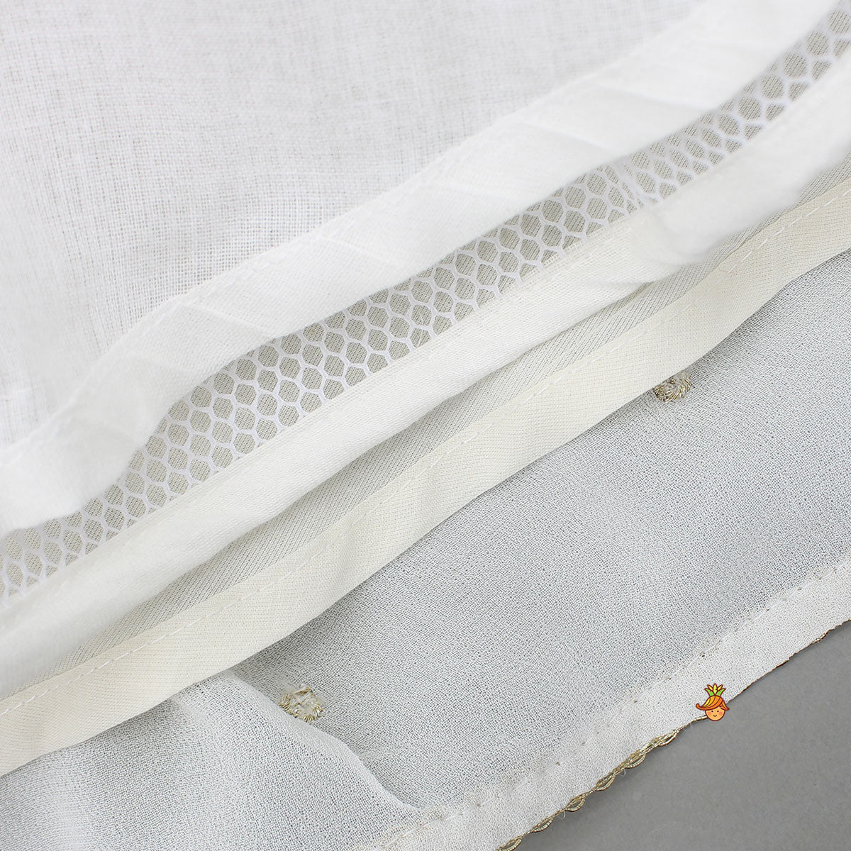 Pink Brocade Top With Off White Lehenga And Dupatta