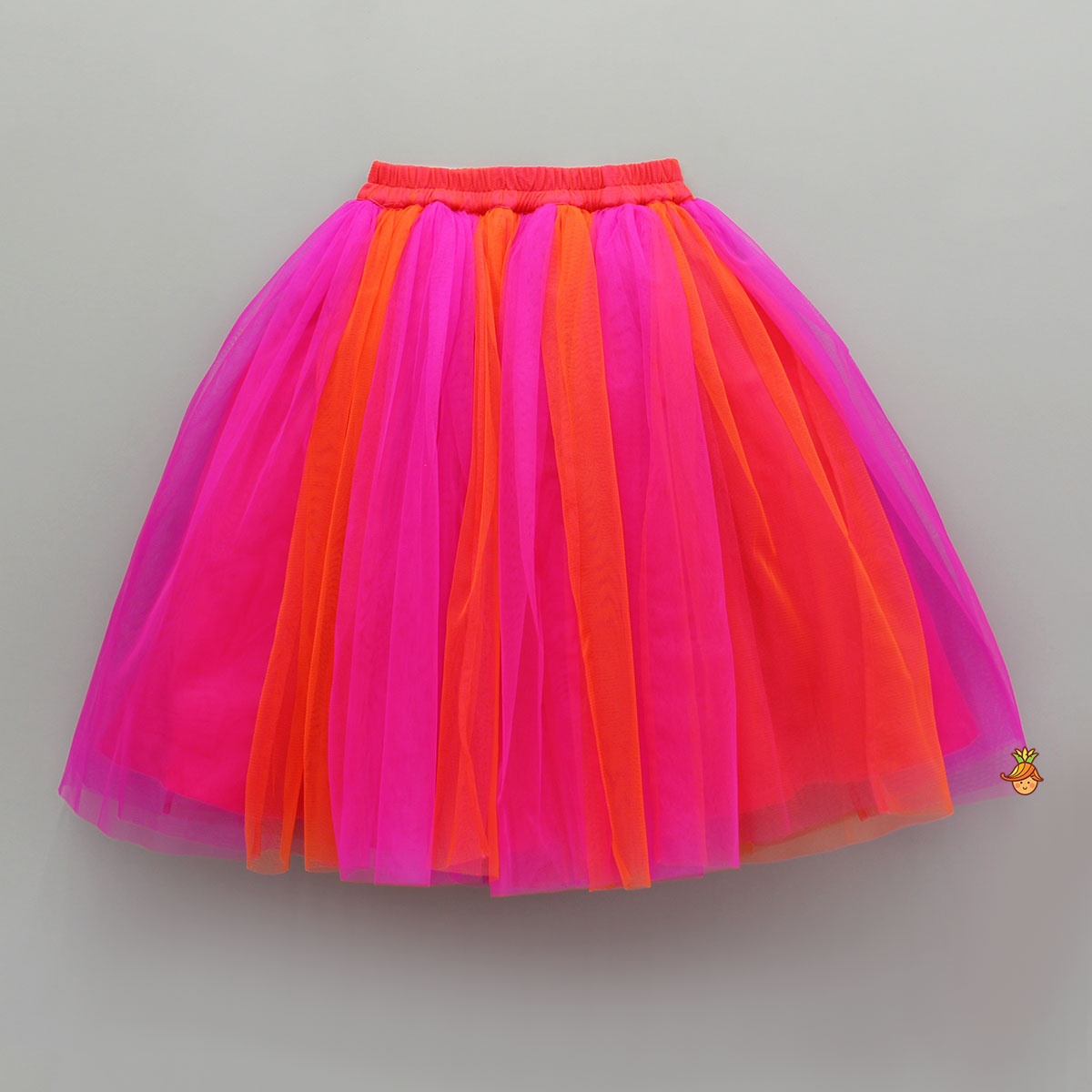Orange Hand Embroidered Pink Top With Lehenga And Dupatta