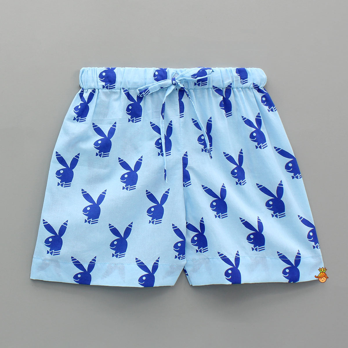 Blue Printed Cotton Sleepwear