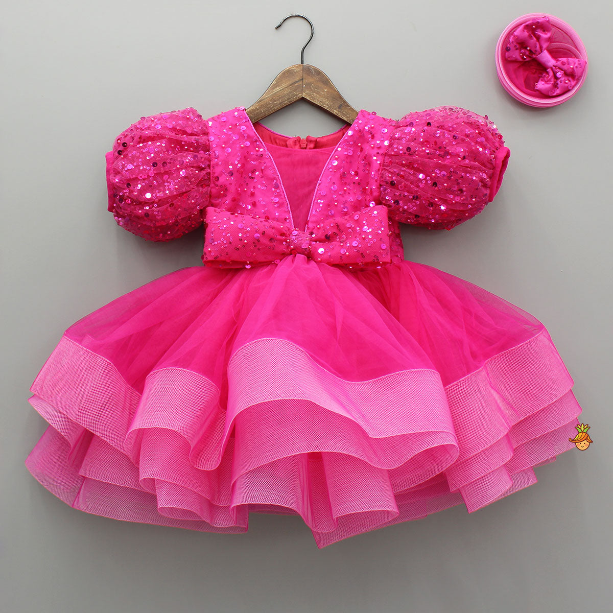 pink sequin bow dress Sassy Shortcake Peek a Bow Dress