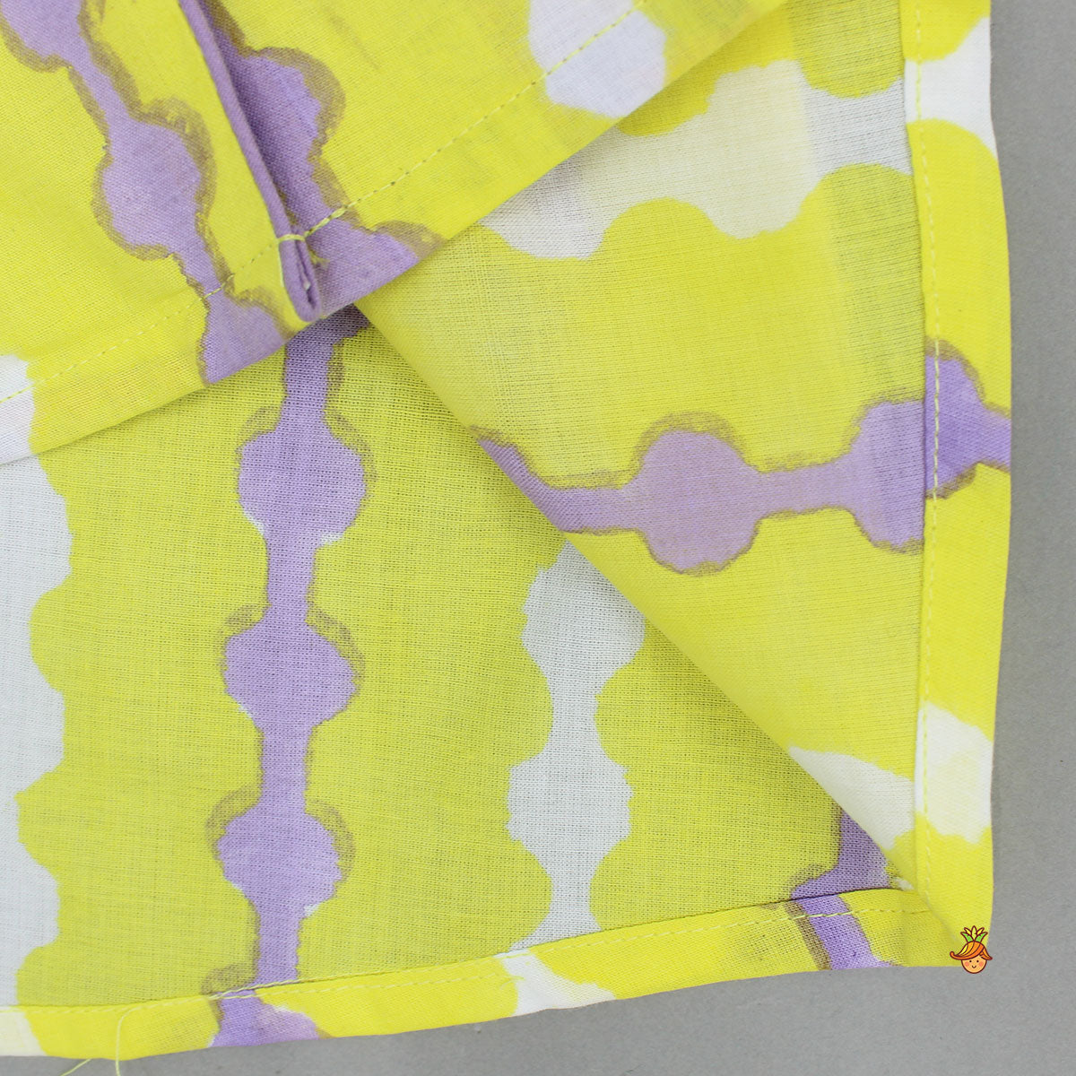 Yellow And Purple Printed Sleepwear