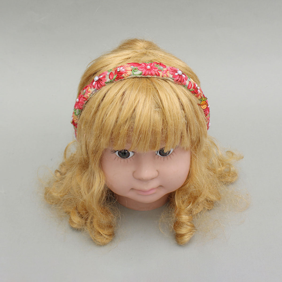 Red And Pink Floral Embroidery Hairband