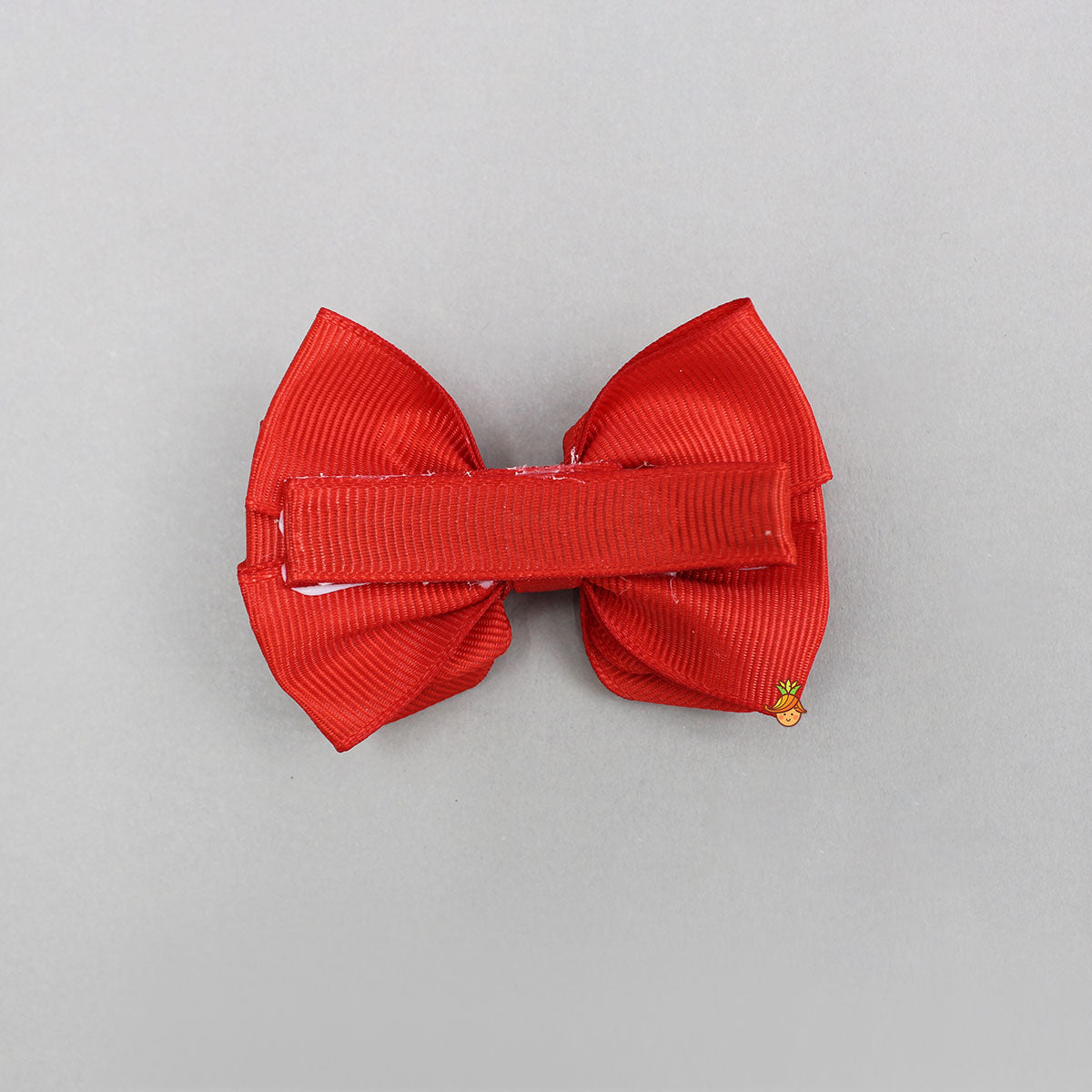 Red Petal Design Bow Hair Clip
