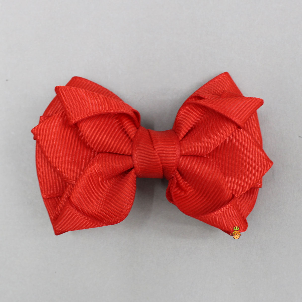 Red Petal Design Bow Hair Clip