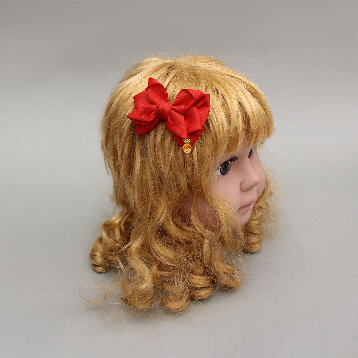 Red Petal Design Bow Hair Clip