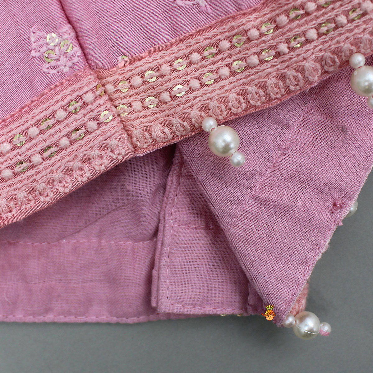 Pink Halter Neck Top With Ombre Lehenga