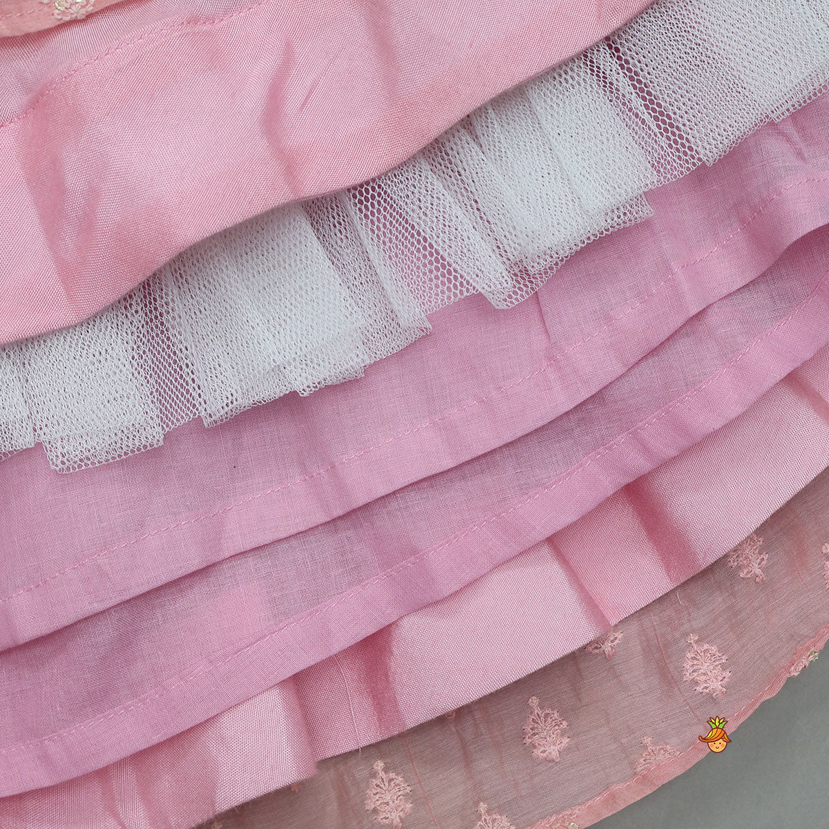 Pink Halter Neck Top With Ombre Lehenga